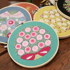 Embroidery Kit- Needlework for Beginner- Cross Stitch set/ DIY手工刺绣材料包- 复古式初学者绣花套件