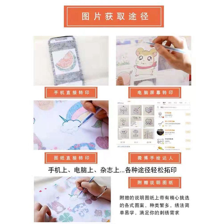 DIY - Embroidery Starter Kit with Tools - Full Set -Cross Stitch Kit- DIY Tools  手工刺绣diy材料包/ 新手小白刺绣基础套组