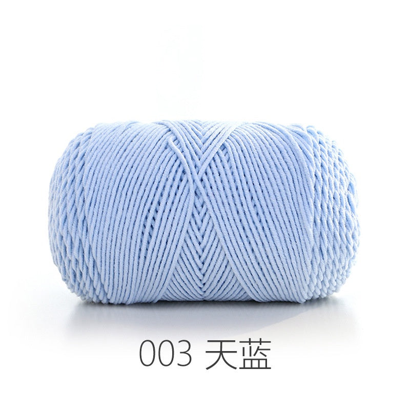 CLEARANCE - 5ply Milk Cotton Yarn/ Handmade DIY Knitting Wool/ Rainbow Yarn/ Benang Kait/ Crochet Yarn/ Knitting Yarn/ 五股牛奶纯色棉/ 针织