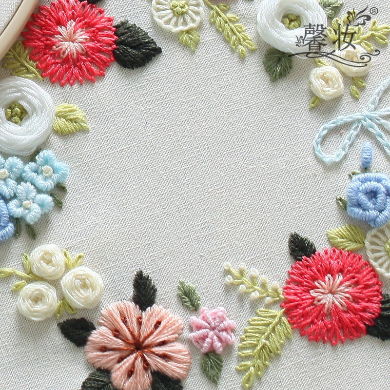 Embroidery Set/ Embroidery Kit Needlework/ DIY cross stitch set / Set Sulaman Tangan /刺绣DIY材料包/刺绣套件/新手刺绣材料包