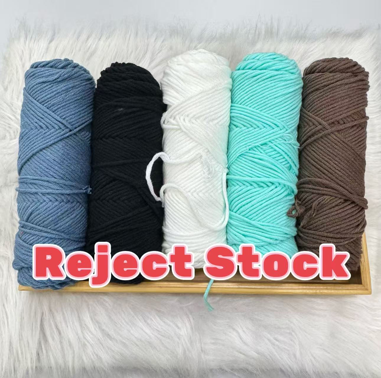 REJECT STOCK - 8ply Milk Cotton Yarn- 微瑕疵品 - 8股牛奶棉