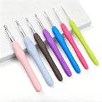 Jarum Kait/ Multi Color Crochet Hook- Soft Grip- Ergonomic Handle- Size: 2.0 mm - 6.0 mm