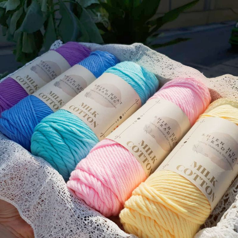 8ply Milk Cotton Yarn/ Tufting Yarn / Russian Punch Needle Yarn/ Crochet Yarn/ Amigurumi Knitting/ 8股情人棉/ 俄罗斯戳戳绣线/ 牛奶棉