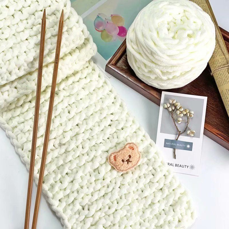 Benang Kait - 90 - 100g Microfiber Polyester Yarn - Crochet Yarn - Soft Knitting Thick Yarn- 冰条毛线- 粗毛线- 围巾毛线
