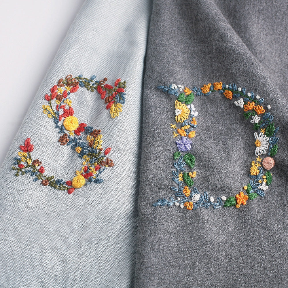 Alphabet Embroidery Starter Kit with Tools- Full Set - DIY tools - Embroidery - Set Sulaman Tangan - 创意字母刺绣套组- 初学者刺绣套组