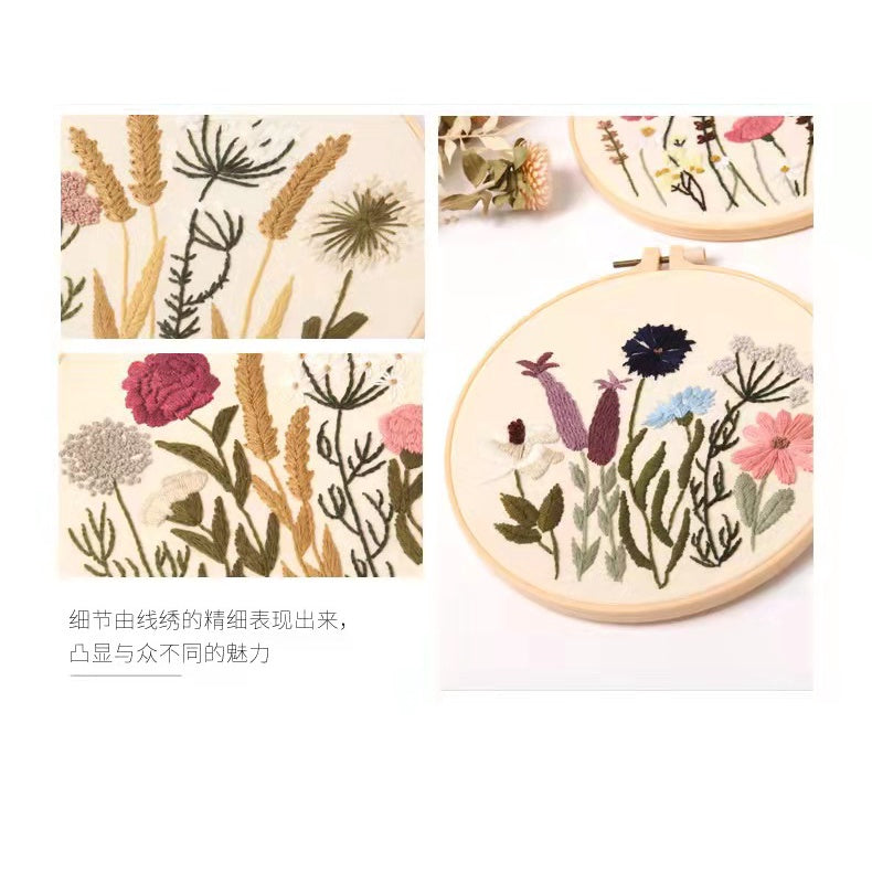 Embroidery Set/ Embroidery Kit Needlework/ DIY cross stitch set / Set Sulaman Tangan /刺绣DIY材料包/刺绣套件/新手刺绣材料包