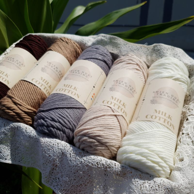8ply Milk Cotton Yarn/ Tufting Yarn / Russian Punch Needle Yarn/ Crochet Yarn/ Amigurumi Knitting/ 8股情人棉/ 俄罗斯戳戳绣线/ 牛奶棉