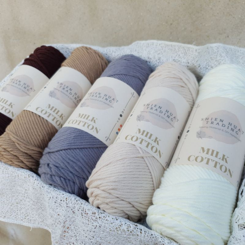 8ply Milk Cotton Yarn/ Tufting Yarn / Russian Punch Needle Yarn/ Crochet Yarn/ Amigurumi Knitting/ 8股情人棉/ 俄罗斯戳戳绣线/ 牛奶棉