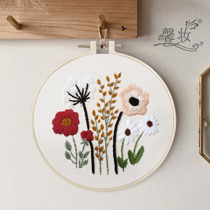 Embroidery Set/ Embroidery Kit Needlework/ DIY cross stitch set / Set Sulaman Tangan 刺绣DIY材料包/刺绣套件/新手刺绣材料包