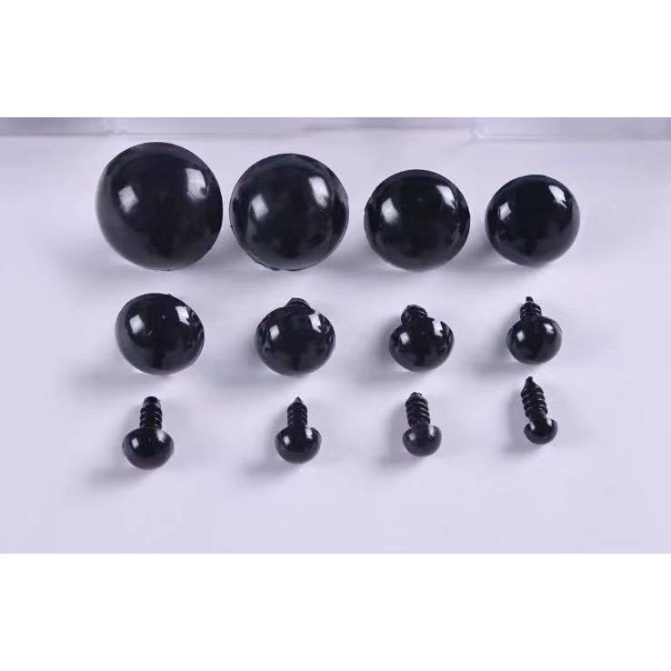 Screw Doll Eye/ Black Button Eyeball/ DIY Screw Eye/Mushroom Button/ 螺丝玩偶眼睛/娃娃动物眼睛扣/黑色螺丝扣子眼珠/蘑菇扣/ 娃娃眼睛