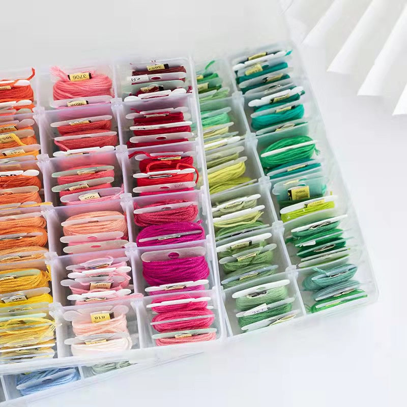Embroidery Tools Storage Box/ Plastic Storage Box /Transparent Jewelry Box/ Tools organizer/透明首饰盒 绣线盒手工工具储物盒 塑料收纳盒 饰品盒