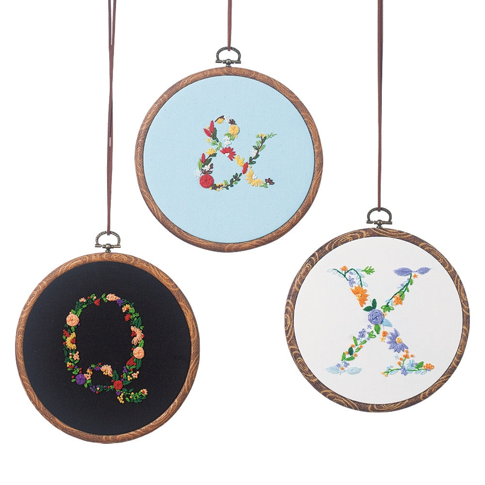 Alphabet Embroidery Starter Kit with Tools- Full Set - DIY tools - Embroidery - Set Sulaman Tangan - 创意字母刺绣套组- 初学者刺绣套组