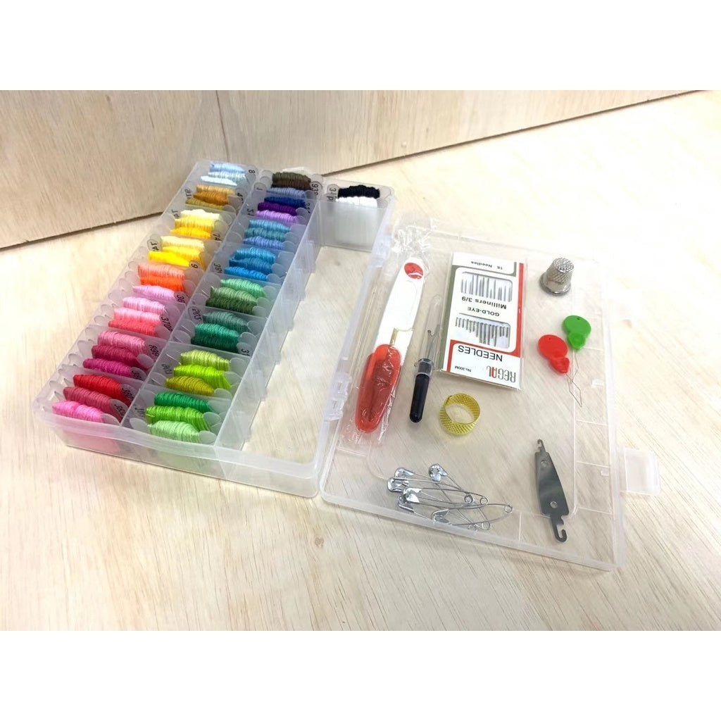 DIY - Embroidery Starter Kit with Tools - Full Set -Cross Stitch Kit- DIY Tools  手工刺绣diy材料包/ 新手小白刺绣基础套组