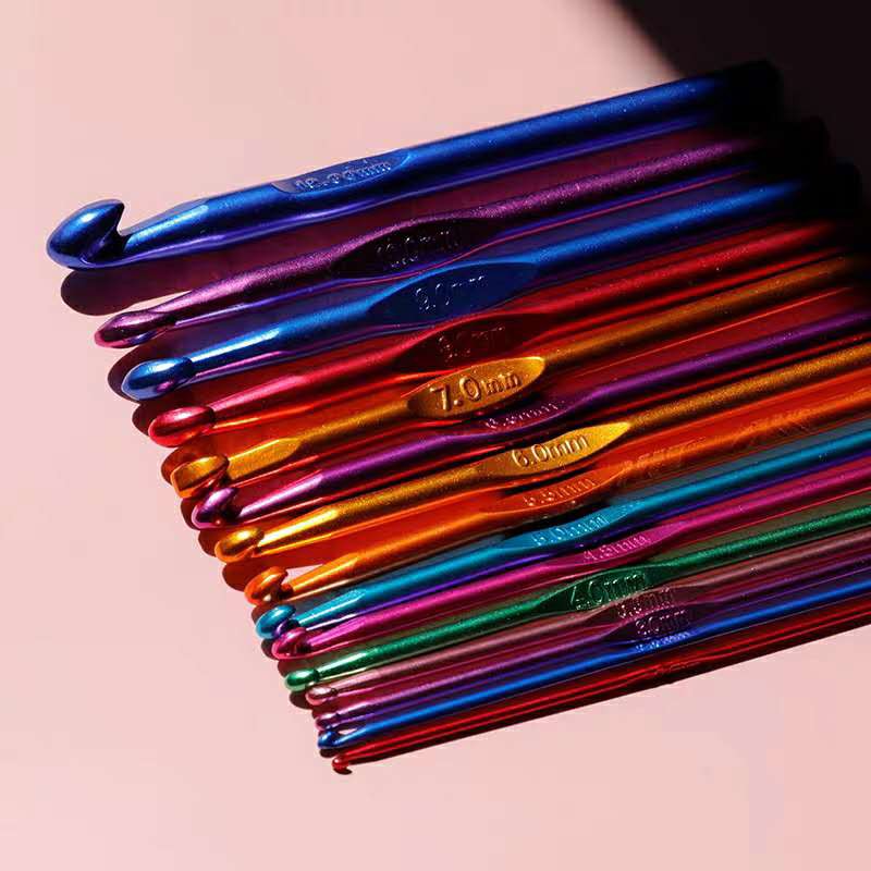 Jarum Kait/ Multi Color Crochet Hooks - 14 size available