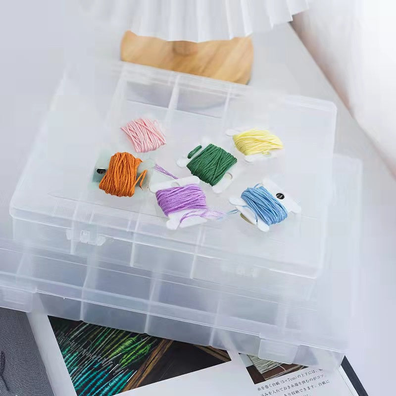 Embroidery Tools Storage Box/ Plastic Storage Box /Transparent Jewelry Box/ Tools organizer/透明首饰盒 绣线盒手工工具储物盒 塑料收纳盒 饰品盒