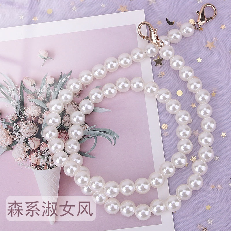 Bag Accessories- Bag Chain / Pearl Chain/ Pearl Bag Handle/ Bag Straps/ Shoulder Straps/  珍珠包包链条/包包肩带/单肩斜挎链条/ 珍珠包配件diy材料