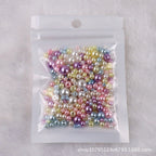 3-8mm ABS Imitation Pearl Beads with Hole / DIY Pearl Beads/ 3-8毫米圆形ABS仿珍珠双孔塑料水磨高亮散珠服装辅料DIY配件