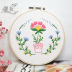 Embroidery Set/ Embroidery Kit Needlework/ DIY cross stitch set / Set Sulaman Tangan 刺绣DIY材料包/刺绣套件/新手刺绣材料包