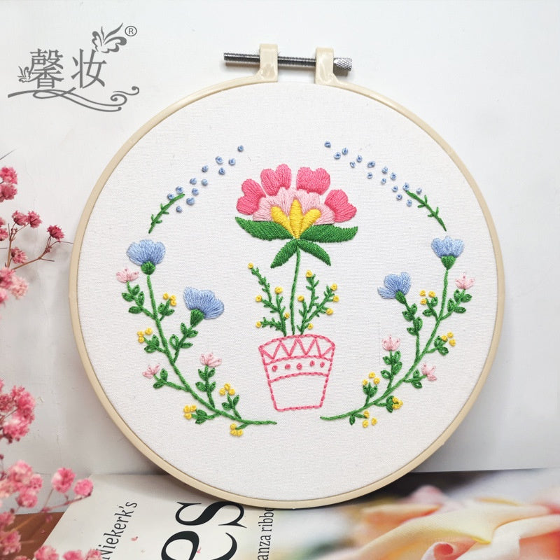 Embroidery Set/ Embroidery Kit Needlework/ DIY cross stitch set / Set Sulaman Tangan 刺绣DIY材料包/刺绣套件/新手刺绣材料包