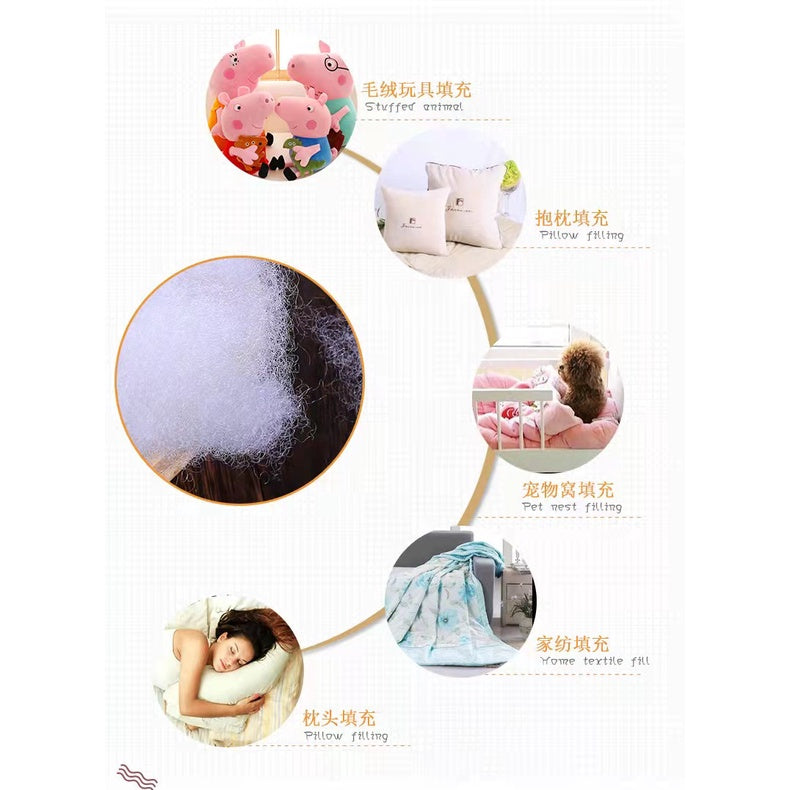 Polyester Fiberfill Stuffing/ Pillow Filling/ Amigurumi Doll Making / Crochet DIY Knitting fiber/ 娃娃填充棉/ 公仔棉花/ 枕头填充棉