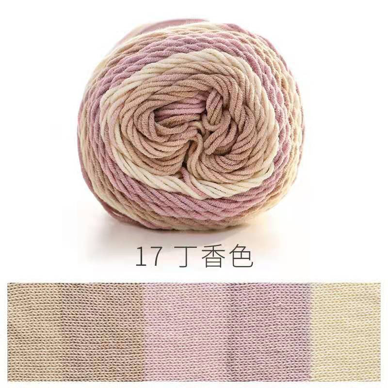 READY STOCK- Benang Kait Pelangi/5 ply Milk Cotton Rainbow Yarn/ 如意鸟5股彩虹色牛奶棉线