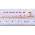 3-8mm ABS Imitation Pearl Beads with Hole / DIY Pearl Beads/ 3-8毫米圆形ABS仿珍珠双孔塑料水磨高亮散珠服装辅料DIY配件
