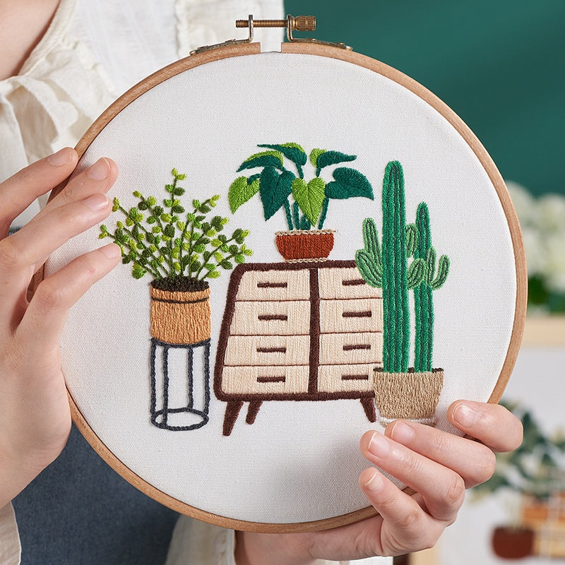 Embroidery Kit/ Needlework for Beginner/ Embroidery Material Kit/ Set Sulaman Tangan/  DIY cross stitch set 刺绣材料包 Cat