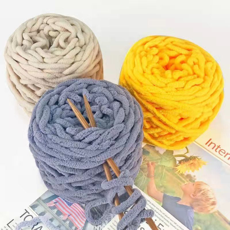 Benang Kait - 90 - 100g Microfiber Polyester Yarn - Crochet Yarn - Soft Knitting Thick Yarn- 冰条毛线- 粗毛线- 围巾毛线