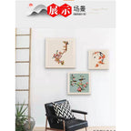 Embroidery Kit- Needlework for Beginner- Cross Stitch set/ DIY手工刺绣材料包- 仙鹤花草初学者绣花套件
