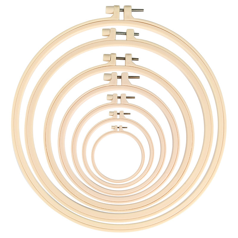 Ready Stock- Embroidery Hoop/ Plastic Hoop/ Wooden Hoop- Cross Stitch Hoop/ 现货 绣绷 榉木绣绷 仿竹绣绷