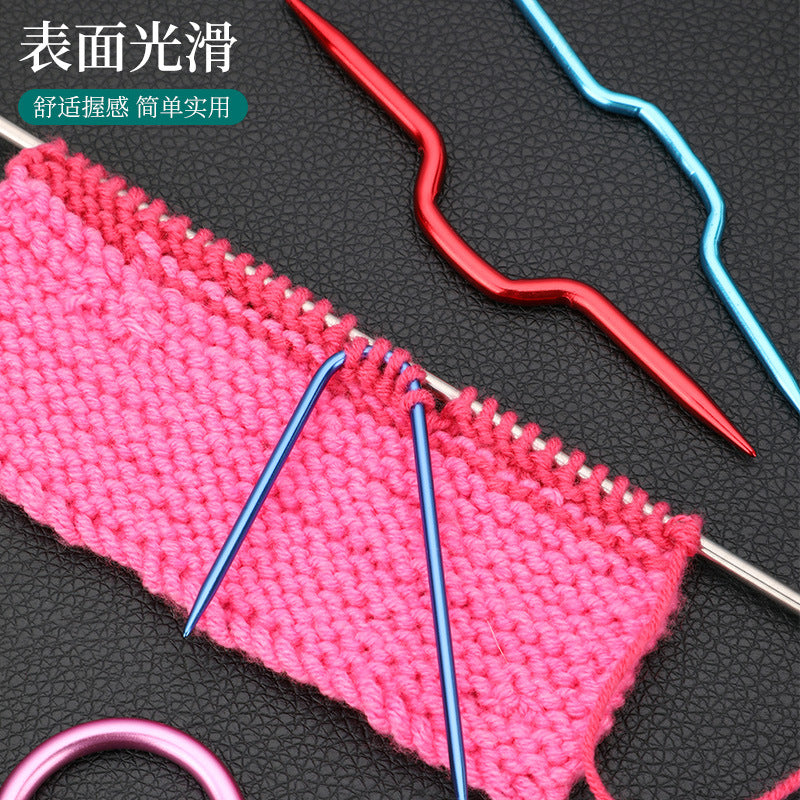 Knitting Tool – Cable Needle / Twist Needle / Cross Stitching Tool  | Aluminum Alloy (Anodized Finish)