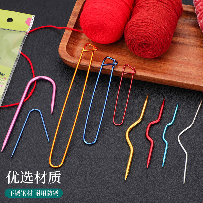 Knitting Tool – Cable Needle / Twist Needle / Cross Stitching Tool  | Aluminum Alloy (Anodized Finish)