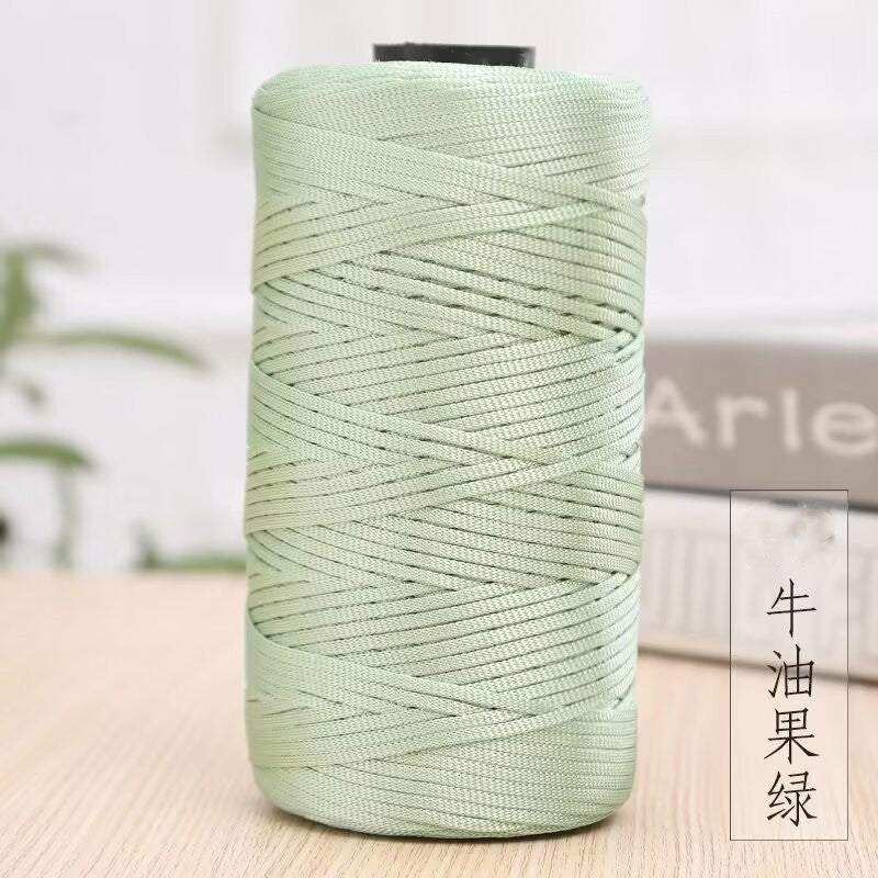 250g Flat Ribbon Yarn/ benang kait beg/ Icy Yarn/ Tape Yarn/ Tali Beg/ crochet yarn/ 丝光线/冰丝棉麻扁带线