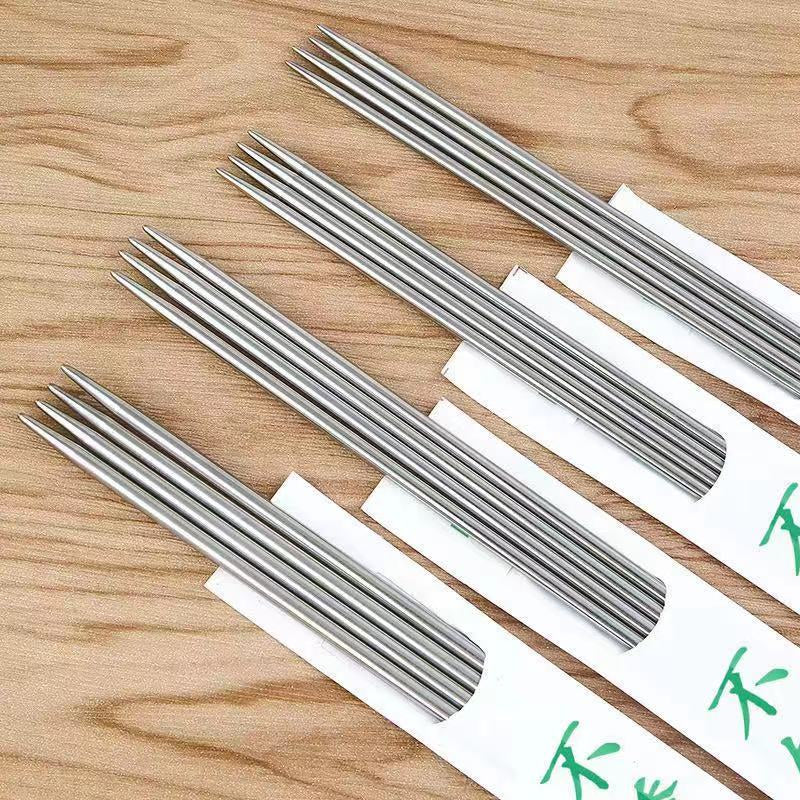 Stainless Steel Sweater Needle/ Straight Needle/ Knitting Needle/ Jarum Kait