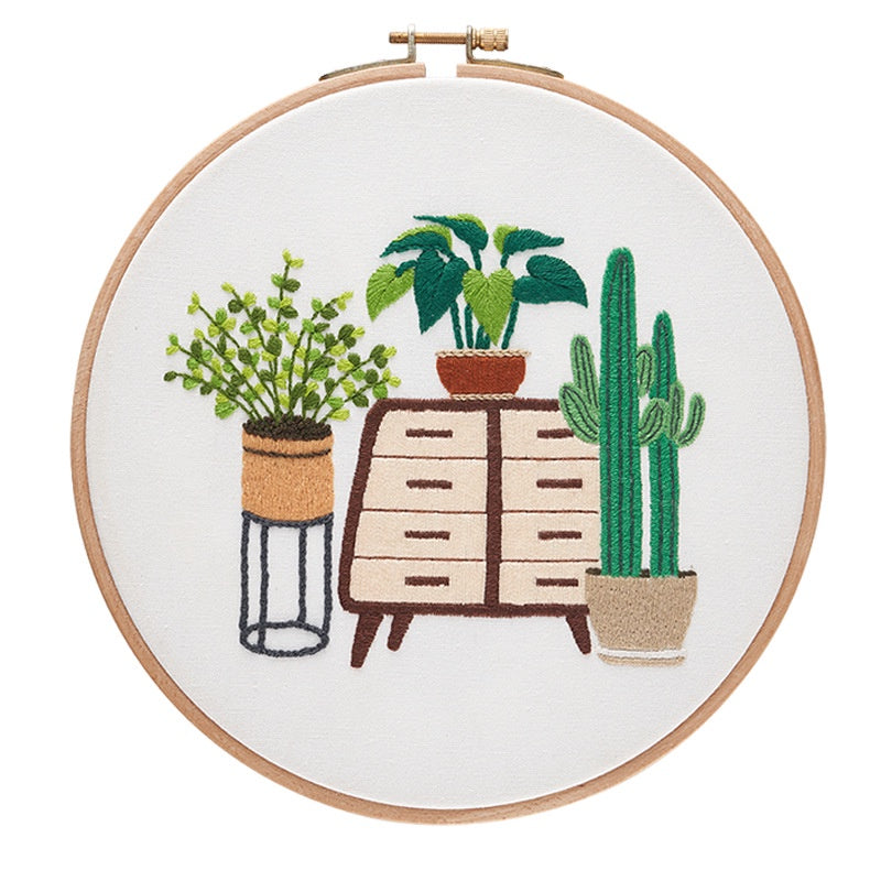 Embroidery Kit/ Needlework for Beginner/ Embroidery Material Kit/ Set Sulaman Tangan/  DIY cross stitch set 刺绣材料包 Cat