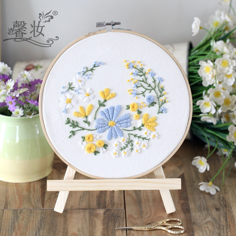 Embroidery Set/ Embroidery Kit Needlework/ DIY cross stitch set / Set Sulaman Tangan 刺绣DIY材料包/刺绣套件/新手刺绣材料包