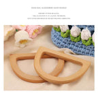 Bag Accessories/ Plastic Bag Handle/ Wooden Bag Handle/ D-Shape Bag Handle-木制D型手挽/包包手提/包包配件/DIY化妆包手提半圆手挽/ 包包手柄