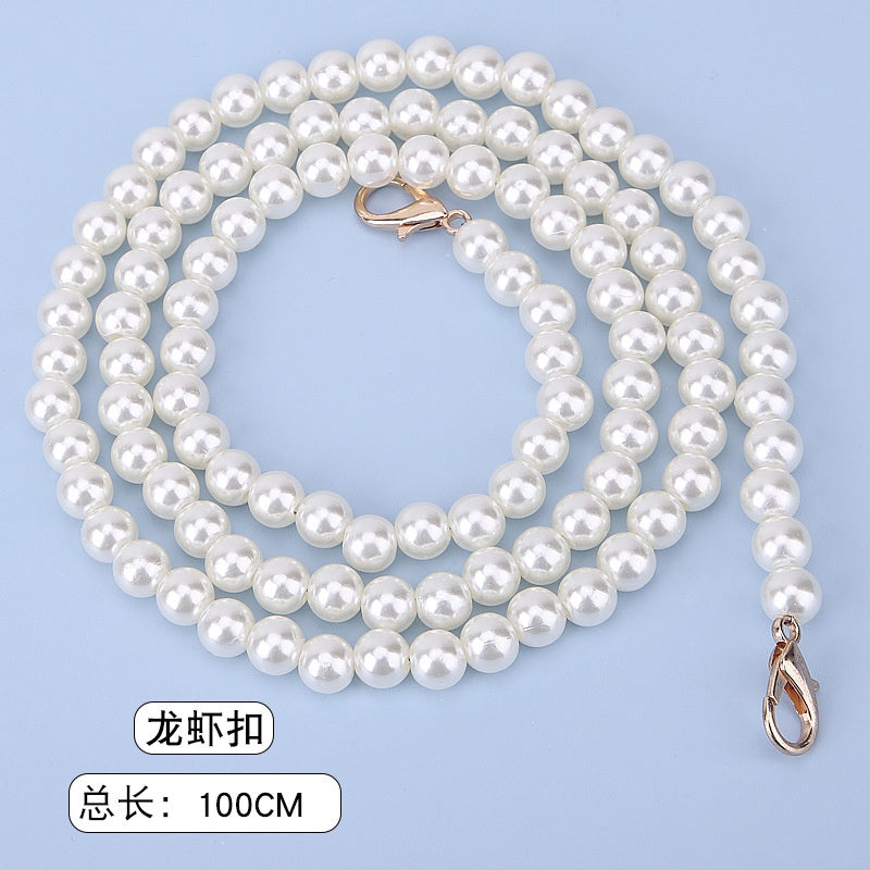 Bag Accessories- Bag Chain / Pearl Chain/ Pearl Bag Handle/ Bag Straps/ Shoulder Straps/  珍珠包包链条/包包肩带/单肩斜挎链条/ 珍珠包配件diy材料