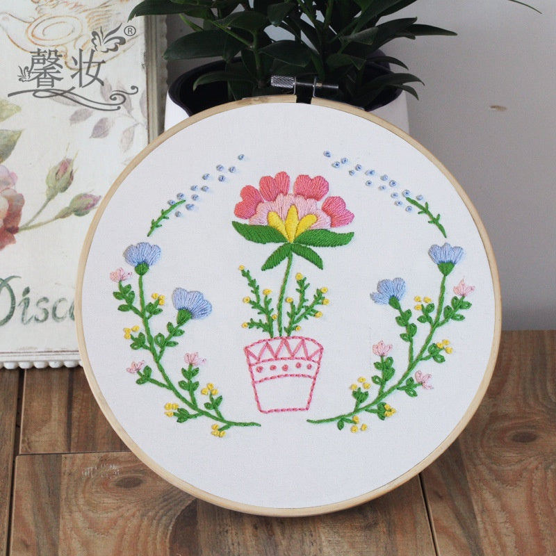 Embroidery Set/ Embroidery Kit Needlework/ DIY cross stitch set / Set Sulaman Tangan 刺绣DIY材料包/刺绣套件/新手刺绣材料包