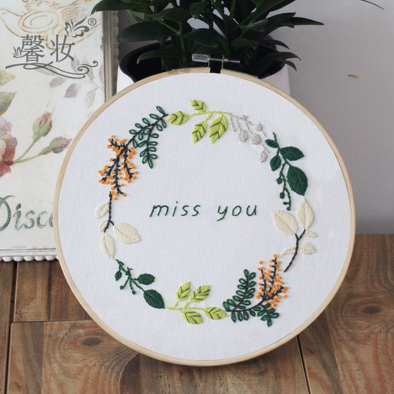 Embroidery Set/ Embroidery Kit Needlework/ DIY cross stitch set / Set Sulaman Tangan 刺绣DIY材料包/刺绣套件/新手刺绣材料包
