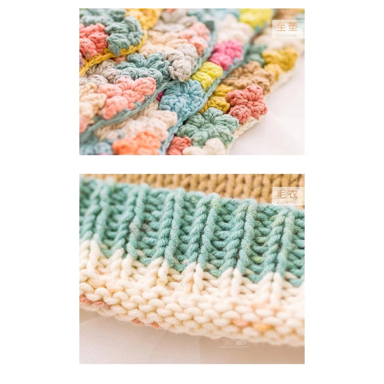 READY STOCK- Benang Kait Pelangi/5 ply Milk Cotton Rainbow Yarn/ 如意鸟5股彩虹色牛奶棉线