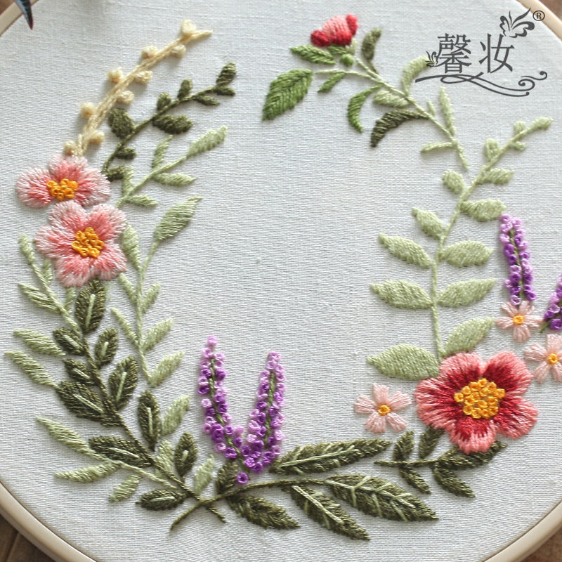 Embroidery Set/ Embroidery Kit Needlework/ DIY cross stitch set / Set Sulaman Tangan /刺绣DIY材料包/刺绣套件/新手刺绣材料包