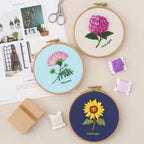 Embroidery Kit- Needlework for Beginner- Cross Stitch set/ DIY手工刺绣材料包- 初学者绣花套件小款