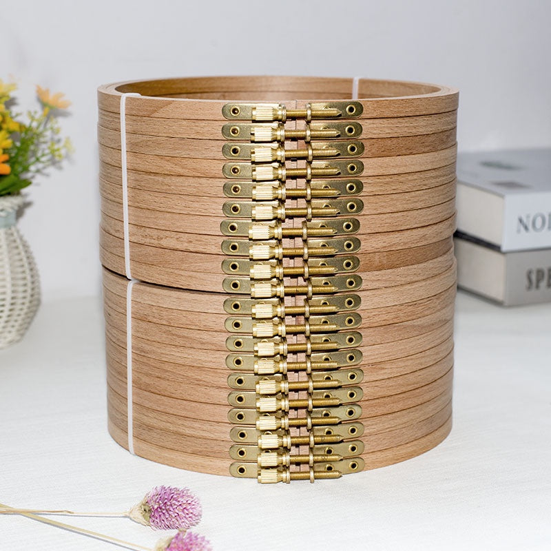 Premium Wooden Hoop/ Embroidery Hoop/ Premium Beech Wood/ Gelung Sulaman Kayu/ 榉木绣绷/刺绣diy十字绣 /实木绣花圈/ 可调节十字绣绣棚