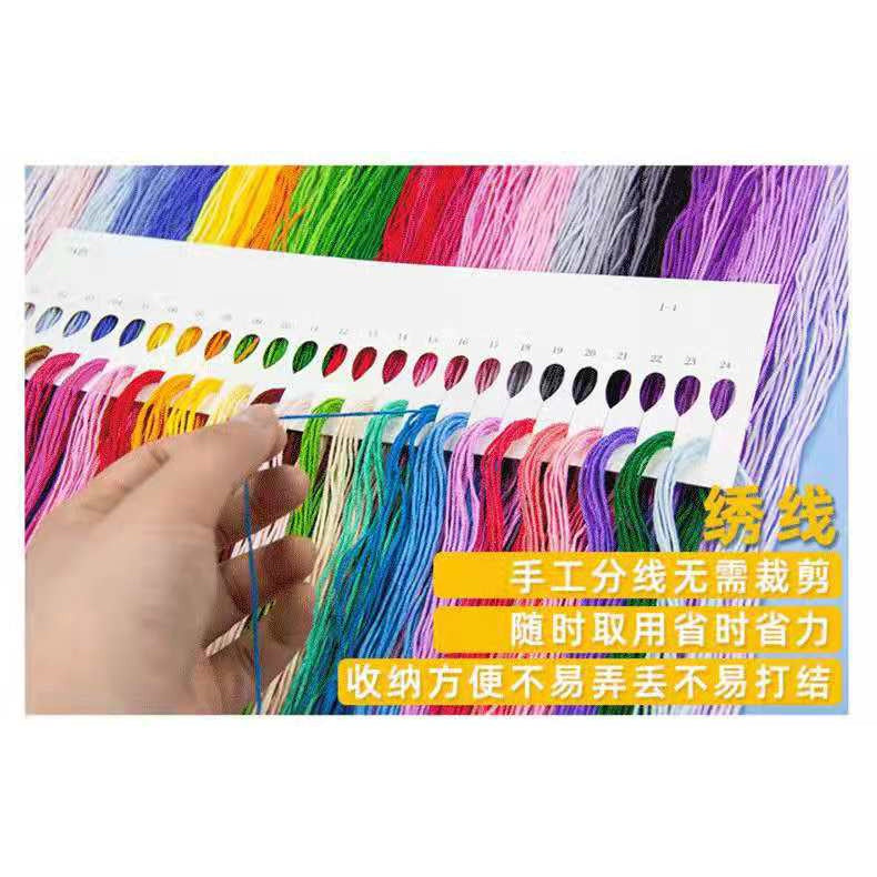 DIY - Embroidery Starter Kit with Tools - Full Set -Cross Stitch Kit- DIY Tools  手工刺绣diy材料包/ 新手小白刺绣基础套组