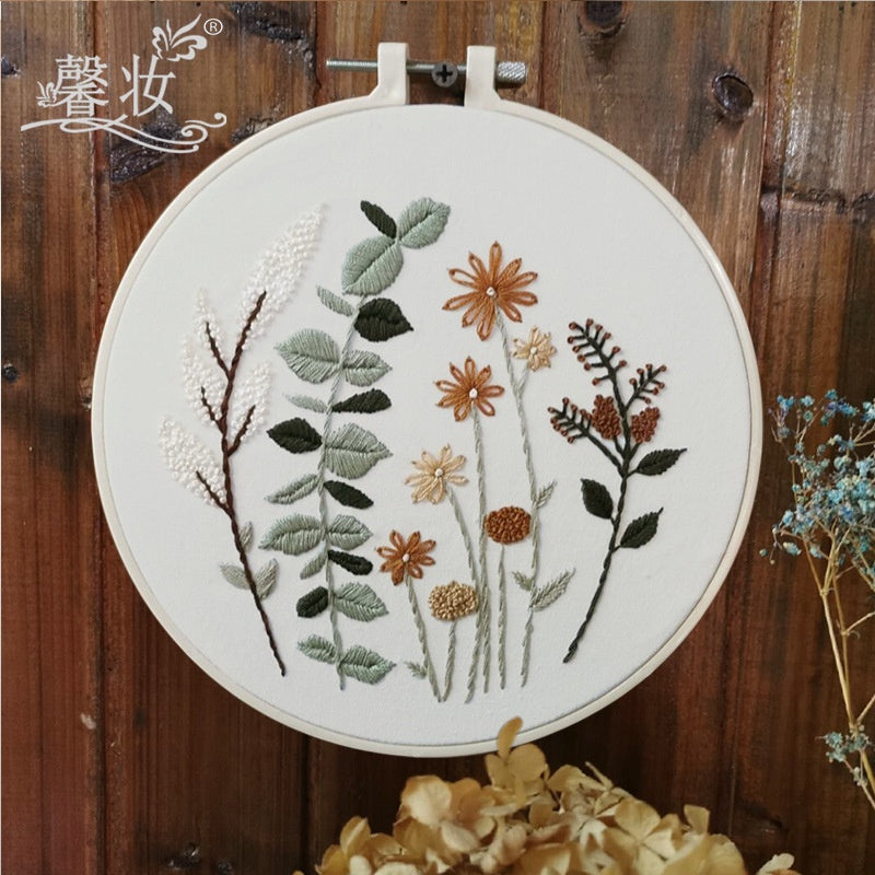 Embroidery Set/ Embroidery Kit Needlework/ DIY cross stitch set / Set Sulaman Tangan 刺绣DIY材料包/刺绣套件/新手刺绣材料包