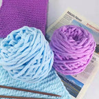 Benang Kait - 90 - 100g Microfiber Polyester Yarn - Crochet Yarn - Soft Knitting Thick Yarn- 冰条毛线- 粗毛线- 围巾毛线
