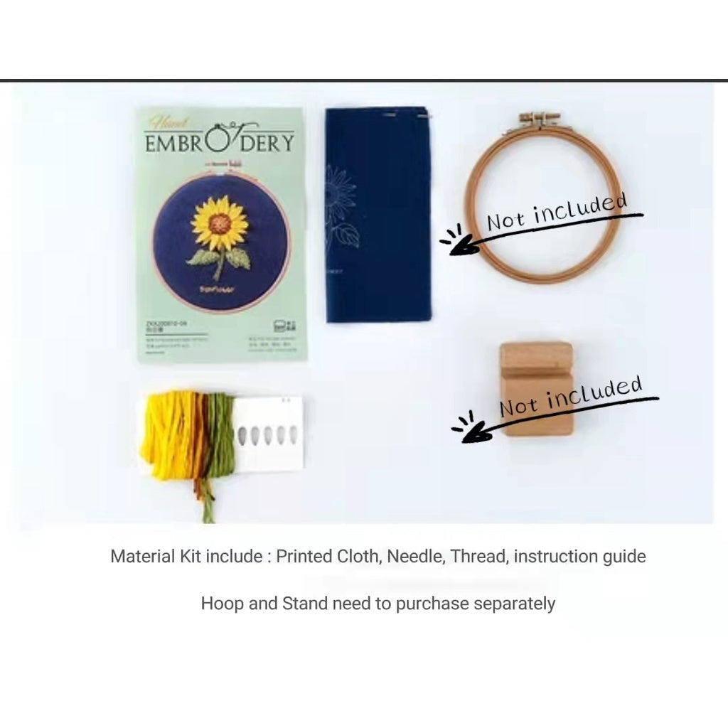 Embroidery Kit- Needlework for Beginner- Cross Stitch set/ DIY手工刺绣材料包- 初学者绣花套件小款
