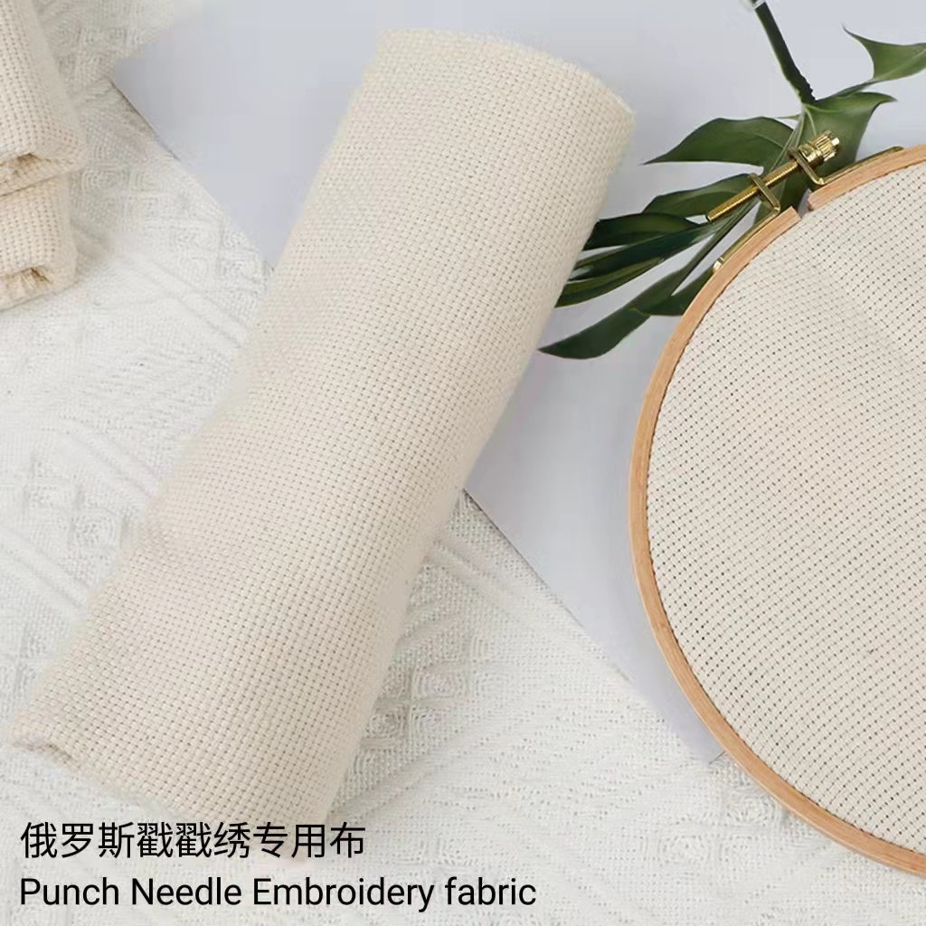 Pre-cut Monks Cloth Fabric/ Punch Needle Embroidery Fabric/ Tufting Fabric/ Fabric Rug Hooking/ 俄罗斯戳戳绣专用绣布