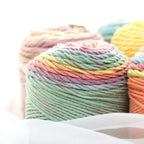 READY STOCK- Benang Kait Pelangi/5 ply Milk Cotton Rainbow Yarn/ 如意鸟5股彩虹色牛奶棉线